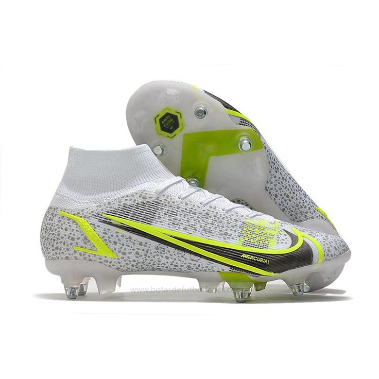 Nike Mercurial Superfly Elite SG PRO AC Plata Safari Blanco Negro Plata Neon